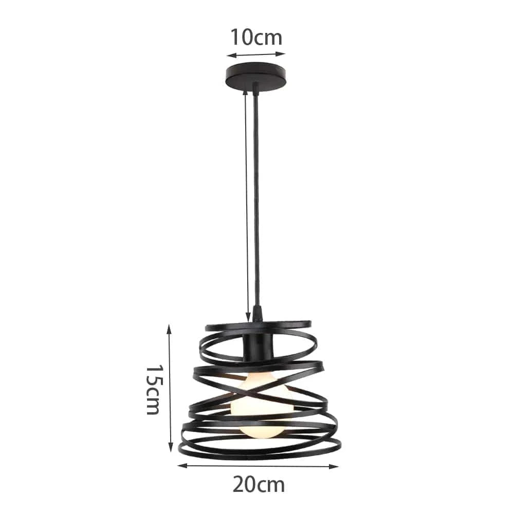 Lustre Suspendu Ruban LED Vintage Moderne Tourbillon | Marco Lucetti Modèle D