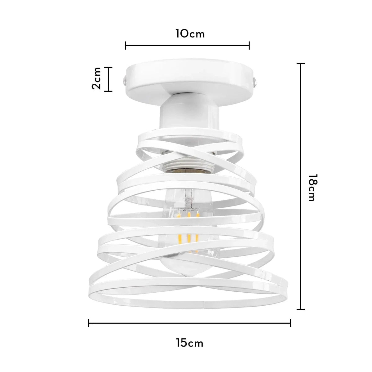 Lustre Suspendu Ruban LED Vintage Moderne Tourbillon | Marco Lucetti Modèle F2