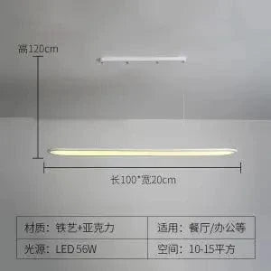 Lustre Suspension LED Design Minimaliste - Lumière Élégante | Marco Lucetti Blanc 100cm / Avec télécommande