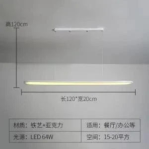 Lustre Suspension LED Design Minimaliste - Lumière Élégante | Marco Lucetti Blanc 120cm / Avec télécommande