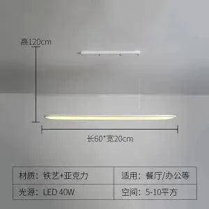 Lustre Suspension LED Design Minimaliste - Lumière Élégante | Marco Lucetti Blanc 60cm / Avec télécommande