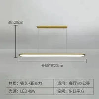 Lustre Suspension LED Design Minimaliste - Lumière Élégante | Marco Lucetti Or 80 cm / Avec télécommande