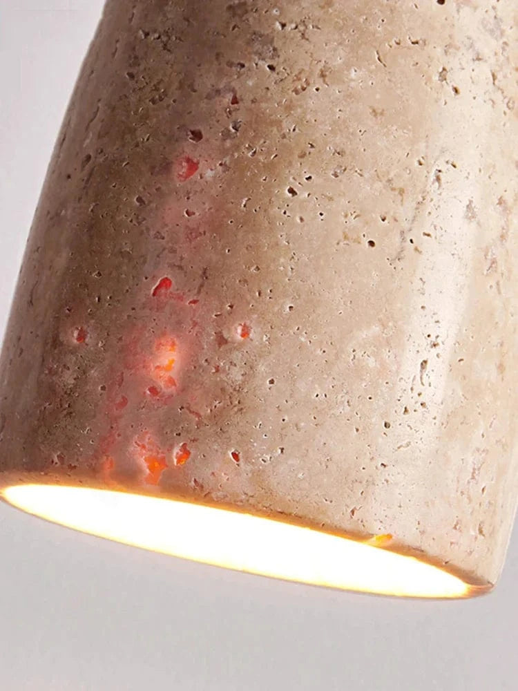 Lustre Suspension LED Grotte de Pierre Jaune Naturel pour Chambre Moderne | Marco Lucetti
