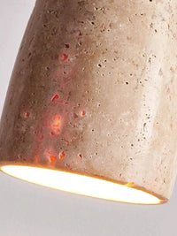 Lustre Suspension LED Grotte de Pierre Jaune Naturel pour Chambre Moderne | Marco Lucetti