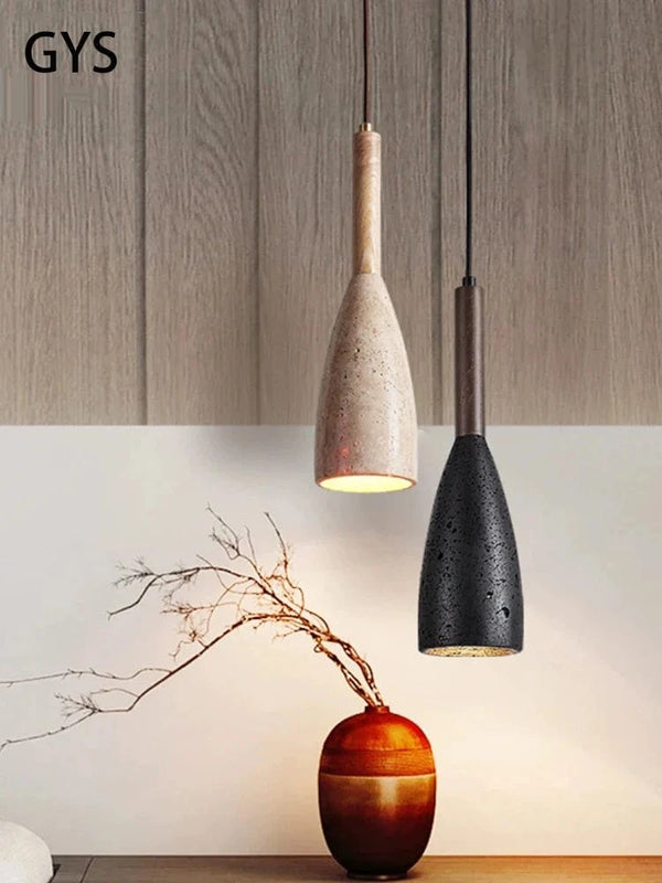 Lustre Suspension LED Grotte de Pierre Jaune Naturel pour Chambre Moderne | Marco Lucetti