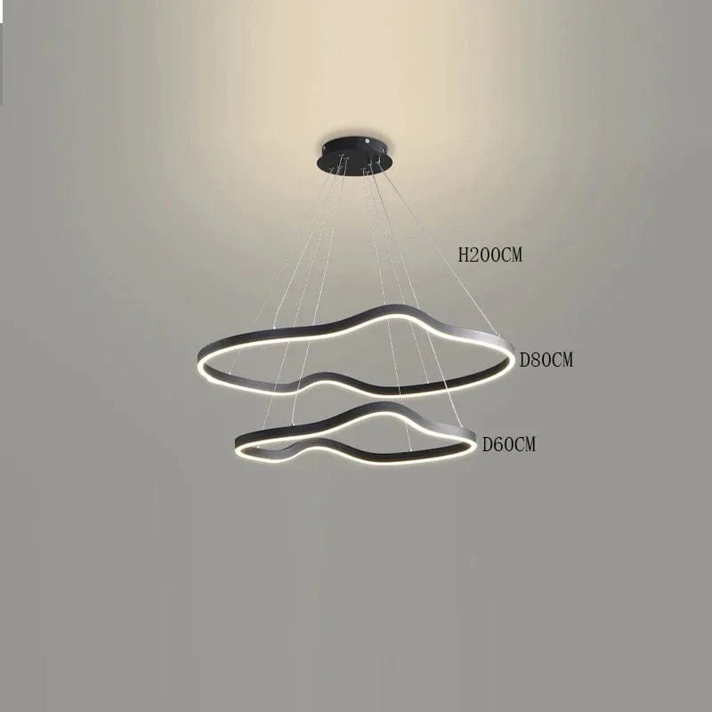 Lustre Suspension LED ModernoLight pour un Éclairage Intérieur Haut de Gamme | Marco Lucetti Anneau noir 2 / Blanc froid