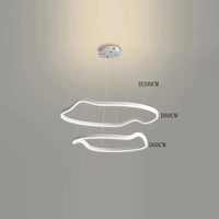 Lustre Suspension LED ModernoLight pour un Éclairage Intérieur Haut de Gamme | Marco Lucetti Blanc 2 anneaux / Gradation à distance RC