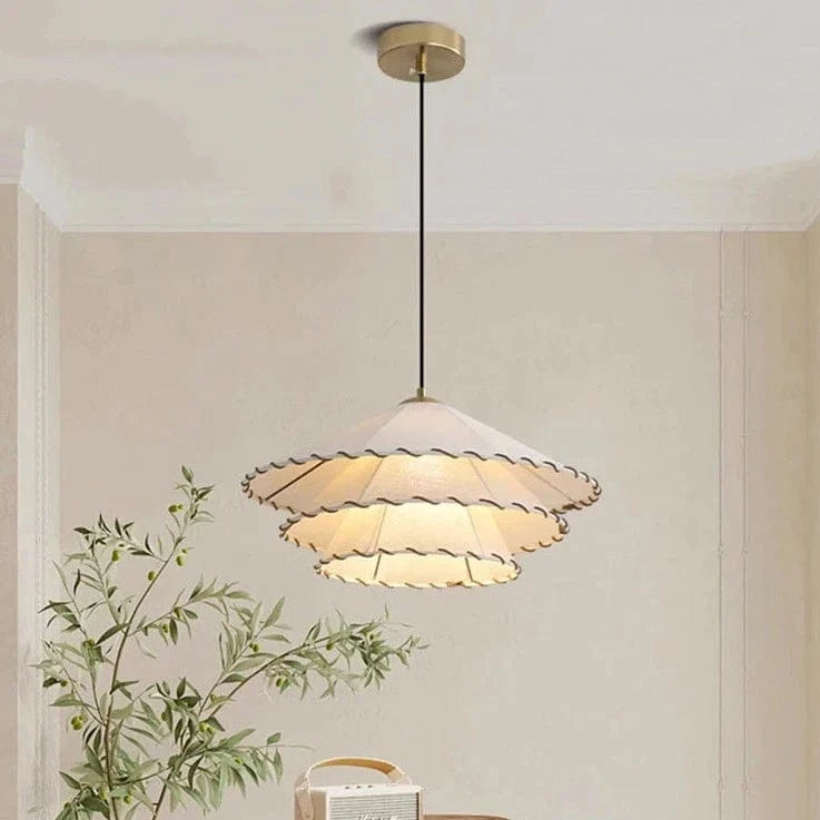 Lustre suspension LED nordique en tissu pour décoration intérieure | Marco Lucetti