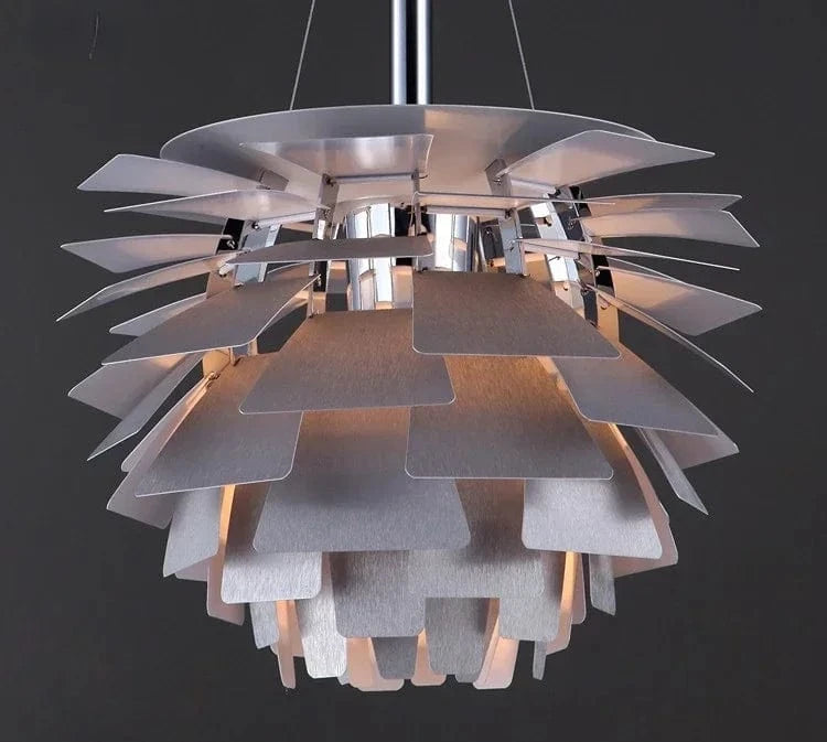 Lustre suspension LED Pinecone par le designer danois Louis | Marco Lucetti Argent Chrome / Diamètre60cm / Blanc chaud