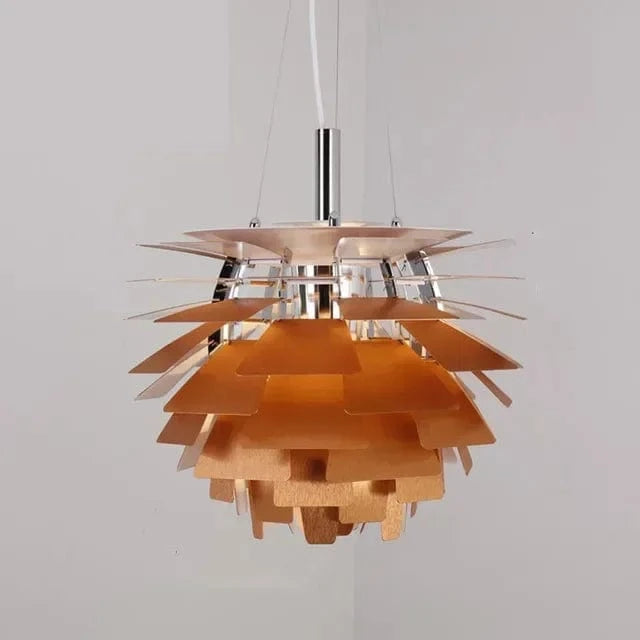 Lustre suspension LED Pinecone par le designer danois Louis | Marco Lucetti Squelette chromé / Dia48cm / Blanc chaud