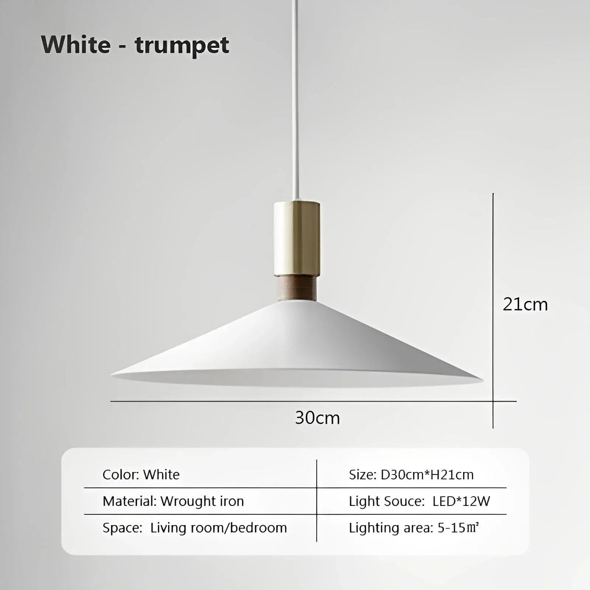 Lustre Suspension Moderne Nordique Élégant pour Décoration de Maison | Marco Lucetti Blanc 30cm / BLANC FROID