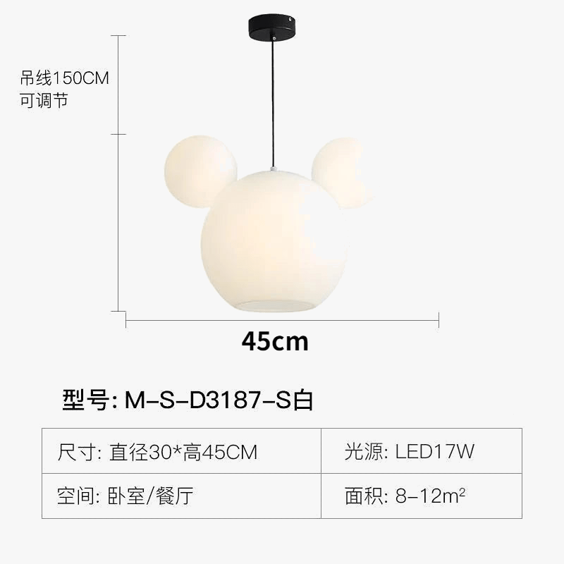 Lustre suspension nordique en verre pour enfants créatif - Collection Enchantée | Marco Lucetti