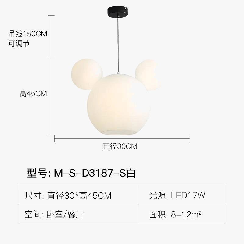 Lustre suspension nordique en verre pour enfants créatif - Collection Enchantée | Marco Lucetti