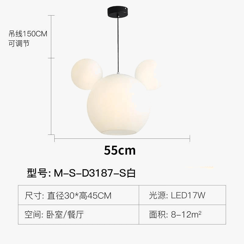 Lustre suspension nordique en verre pour enfants créatif - Collection Enchantée | Marco Lucetti