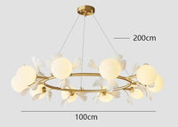 Lustre Suspension Nordique pour Éclairage Intérieur Salon - Style Design Scandinave | Marco Lucetti 10 têtes / Blanc froid