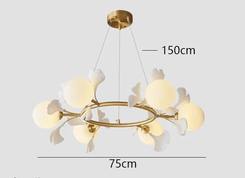 Lustre Suspension Nordique pour Éclairage Intérieur Salon - Style Design Scandinave | Marco Lucetti 6 têtes / Blanc froid