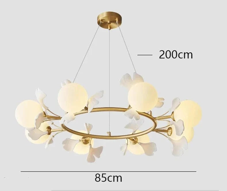 Lustre Suspension Nordique pour Éclairage Intérieur Salon - Style Design Scandinave | Marco Lucetti 8 têtes / Blanc froid