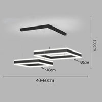 Lustre Suspension Nordique pour une Décoration Intérieure Lumineuse du Salon | Marco Lucetti 40 60cm / Noir / APP avec RC à intensité variable