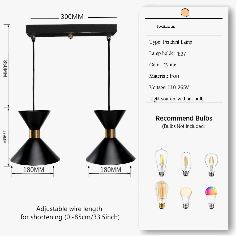 Lustre à tête  pour table à manger au design minimaliste