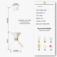 Lustre à tête  pour table à manger au design minimaliste