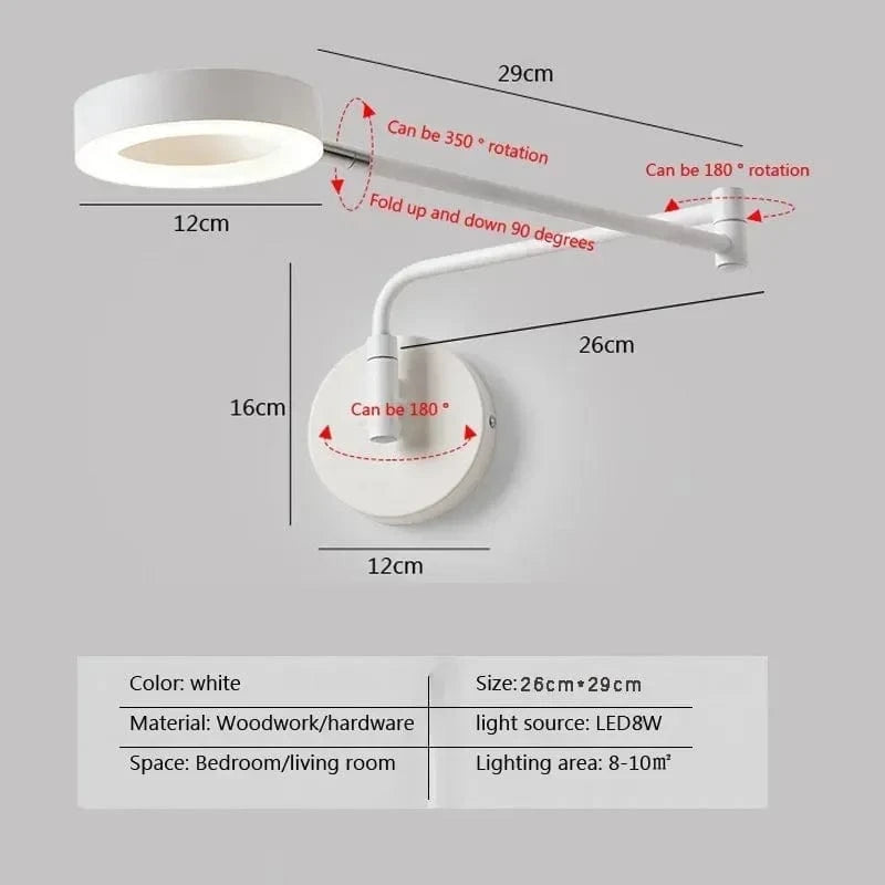 Lustre télescopique en bois oscillant pour une décoration intérieure design | Marco Lucetti WL524 26cm / Blanc froid