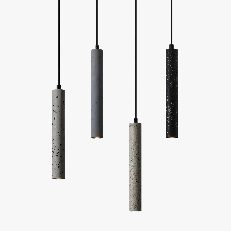 Suspension Tube Terrazzo Industrial Bar Light - Minimalist Single Head