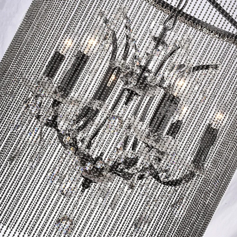 Lustre Traditionnel à Éclairage LED et Cristaux Fumés Luxueux | Marco Lucetti