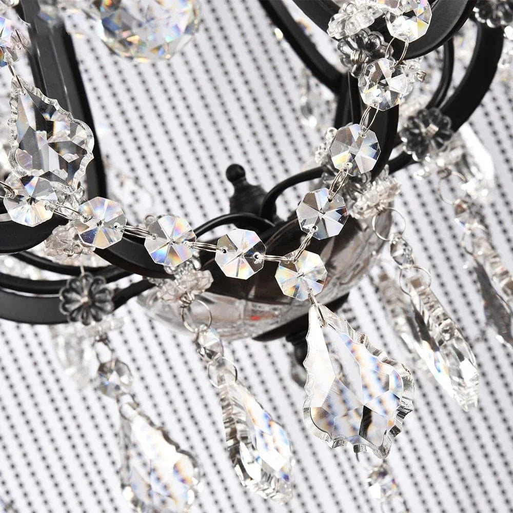 Lustre Traditionnel à Éclairage LED et Cristaux Fumés Luxueux | Marco Lucetti