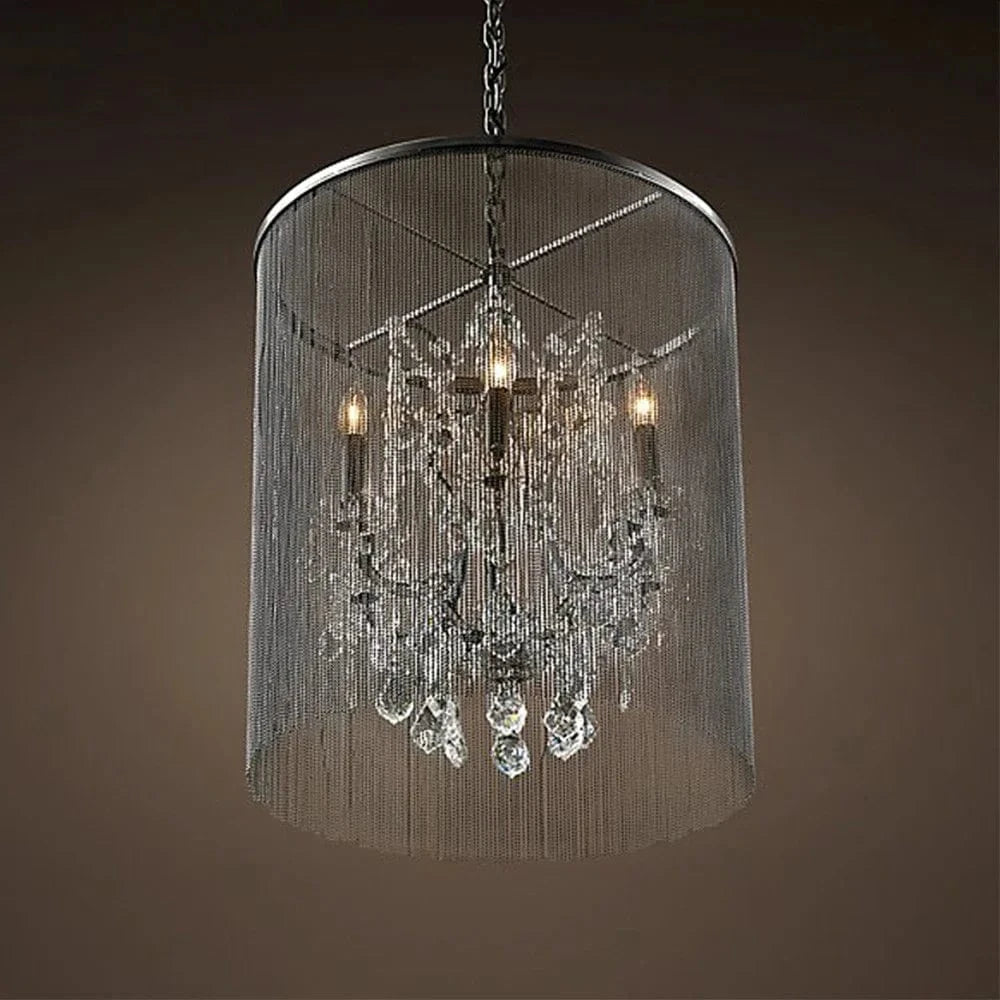 Lustre Traditionnel à Éclairage LED et Cristaux Fumés Luxueux | Marco Lucetti