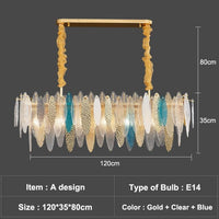 Lustre Valentina Luxury Glass Co. | Marco Lucetti A - 120cm - blue / Chaude