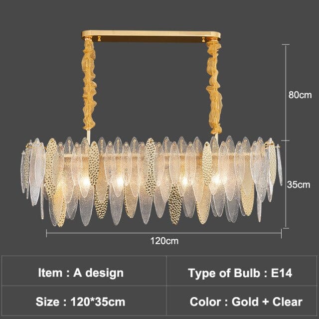Lustre Valentina Luxury Glass Co. | Marco Lucetti A - 120cm - Clear / Chaude