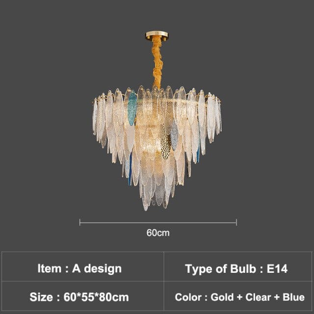 Lustre Valentina Luxury Glass Co. | Marco Lucetti A - 60cm - 4 level B / Chaude