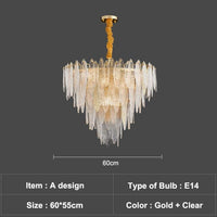 Lustre Valentina Luxury Glass Co. | Marco Lucetti A - 60cm - 4 level / Chaude