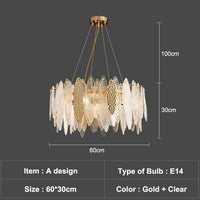 Lustre Valentina Luxury Glass Co. | Marco Lucetti A - 60cm - Clear / Chaude