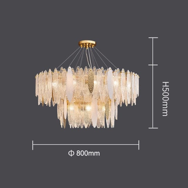 Lustre Valentina Luxury Glass Co. | Marco Lucetti A - 80cm - 2 level Clear / Chaude