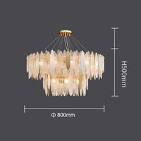 Lustre Valentina Luxury Glass Co. | Marco Lucetti A - 80cm - 2 level Clear / Chaude