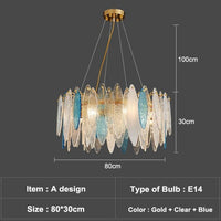 Lustre Valentina Luxury Glass Co. | Marco Lucetti A - 80cm - Blue / Chaude