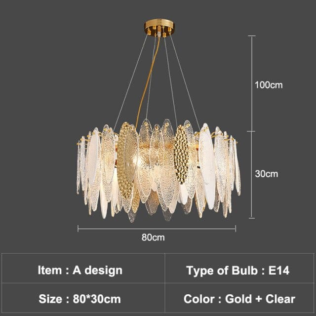 Lustre Valentina Luxury Glass Co. | Marco Lucetti A - 80cm - Clear / Chaude