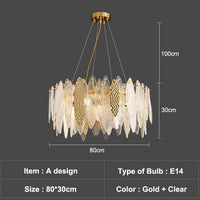 Lustre Valentina Luxury Glass Co. | Marco Lucetti A - 80cm - Clear / Chaude