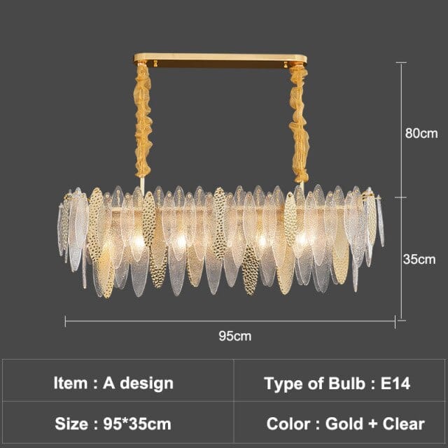 Lustre Valentina Luxury Glass Co. | Marco Lucetti A - 95cm - Clear / Chaude