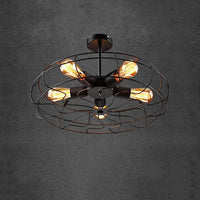 Lustre ventilateur plafonnier rétro Loft pour café salon chambre balcon couloir | Marco Lucetti