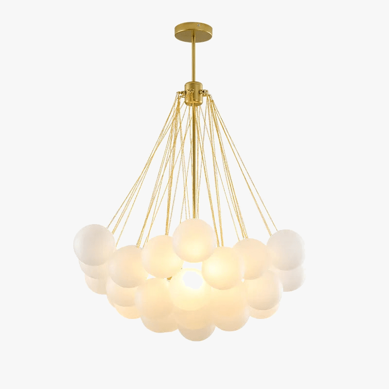 Lustre Verre Bulles 19/37 Or Noir - Élégance Moderne | Marco Lucetti