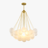 Lustre Verre Bulles 19/37 Or Noir - Élégance Moderne | Marco Lucetti