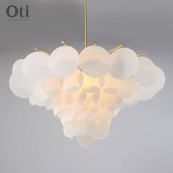 Lustre Vertigo en or et verre design | Marco Lucetti