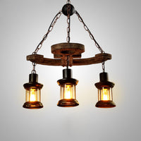 Lustre vintage "Anchorwood" Alaska | Marco Lucetti D55 cm / Chaude et froide