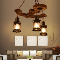 Lustre vintage "Anchorwood" Alaska | Marco Lucetti D55 cm / Chaude et froide