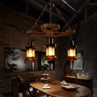 Lustre vintage "Anchorwood" Alaska | Marco Lucetti D55 cm / Chaude et froide