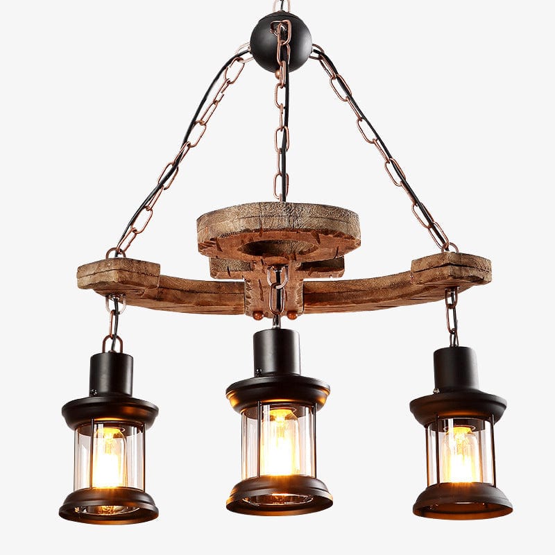 Lustre vintage "Anchorwood" Alaska | Marco Lucetti D55 cm / Chaude et froide