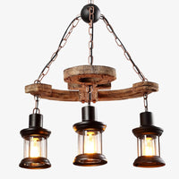 Lustre vintage "Anchorwood" Alaska | Marco Lucetti D55 cm / Chaude et froide