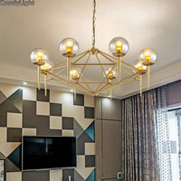 Lustre Vintage Doré et Boule en Verre - Style Loft | Marco Lucetti